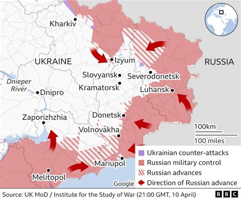 russia vs ukraine war map update today bbc